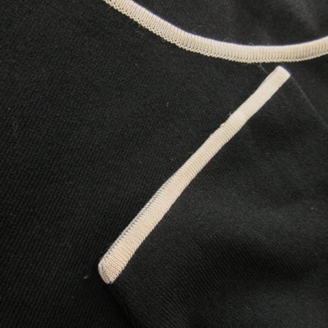LAUTREAMONT(ロートレアモン)のロートレアモン ニット セーター 七分袖 ライン ハリ感 ゆったり 38 黒 レディースのトップス(ニット/セーター)の商品写真