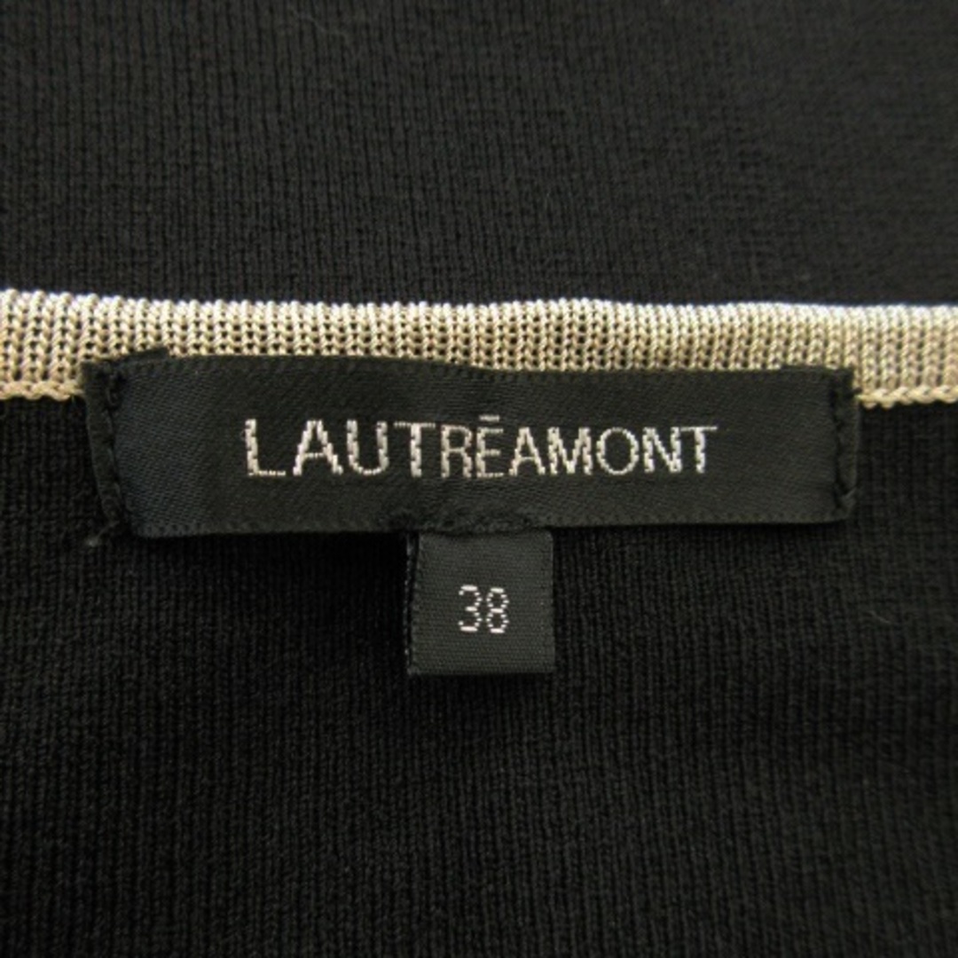 LAUTREAMONT(ロートレアモン)のロートレアモン ニット セーター 七分袖 ライン ハリ感 ゆったり 38 黒 レディースのトップス(ニット/セーター)の商品写真