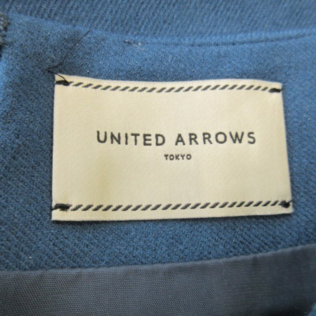 UNITED ARROWS(ユナイテッドアローズ)のユナイテッドアローズ スカート タイト ひざ丈 ウール タック ラメ 36 青 レディースのスカート(ひざ丈スカート)の商品写真