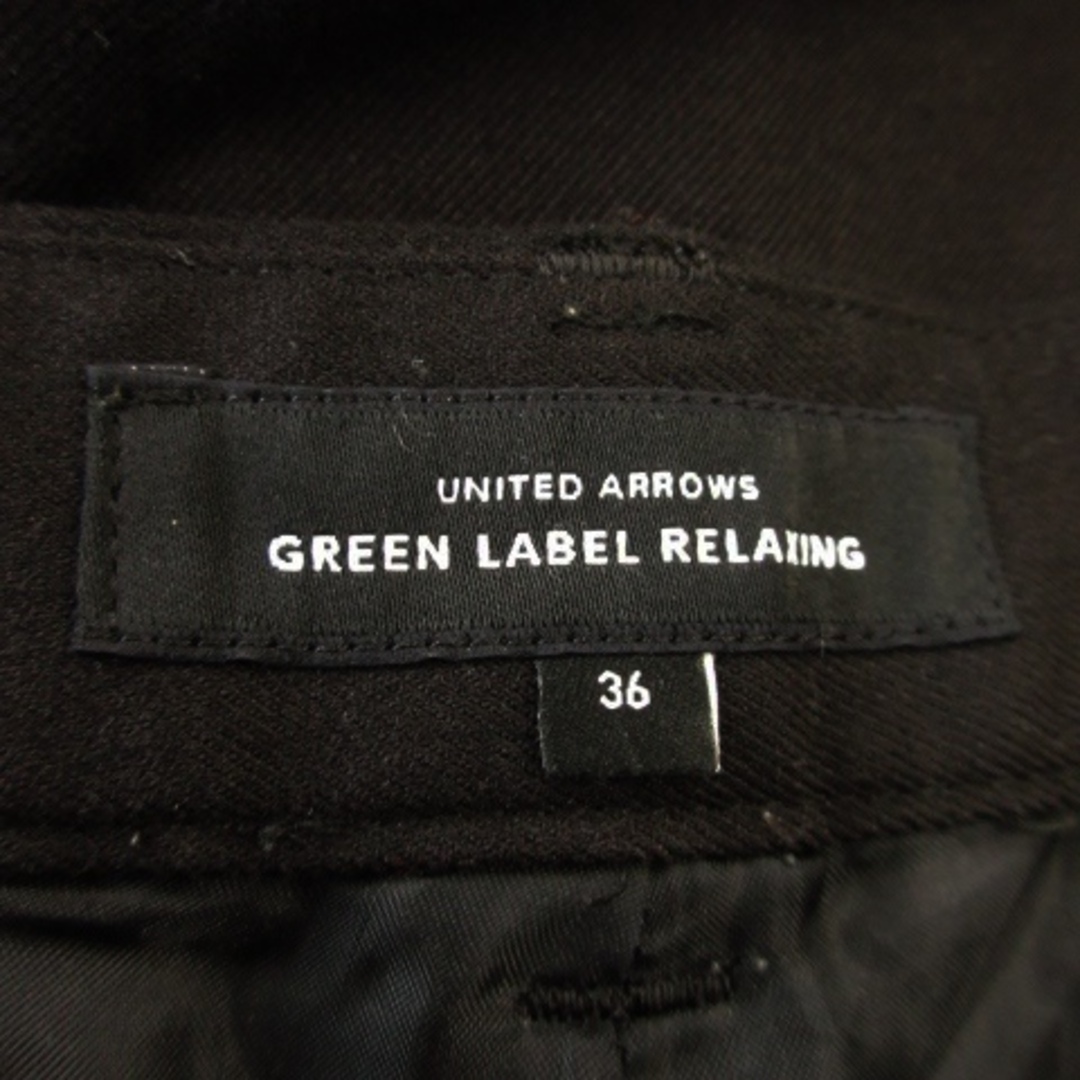 UNITED ARROWS green label relaxing(ユナイテッドアローズグリーンレーベルリラクシング)のグリーンレーベルリラクシング パンツ ワイド ガウチョ タック 36 黒 レディースのパンツ(その他)の商品写真