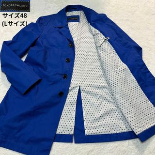 定価７万 トゥモローランド BLUE WORK ストレッチ チェスターコート S