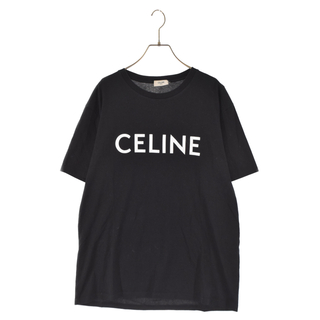 CELINE セリーヌ 22SS LOOSE LOGO PRINT TEE ロゴ ルーズTシャツ 半袖Tシャツ カットソー ブラック 2X764671Q