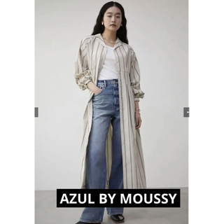 アズールバイマウジー(AZUL by moussy)の【AZUL BY MOUSSY】ストライプワンピース　M(ロングワンピース/マキシワンピース)