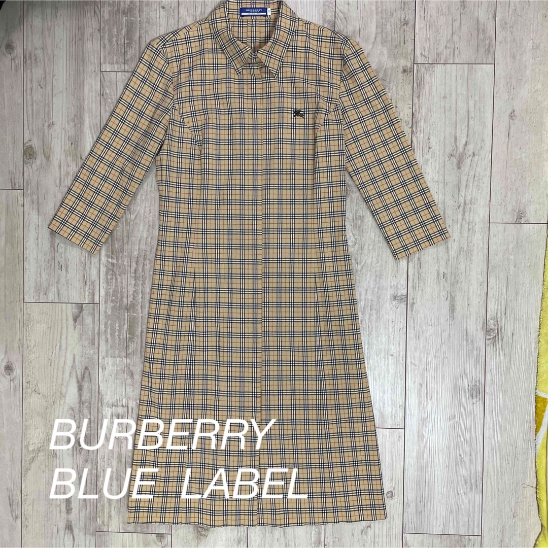 純正最安価格 BURBERRY BLUE LABEL 40 ノバチェックワンピース | www