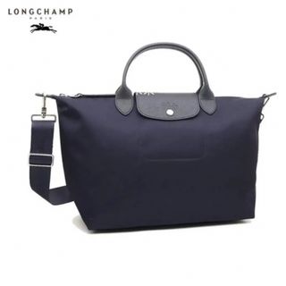 ロンシャン(LONGCHAMP)のロンシャン ルプリアージュ 3wayトートバッグ ショルダー最新作　Mネイビー(ショルダーバッグ)