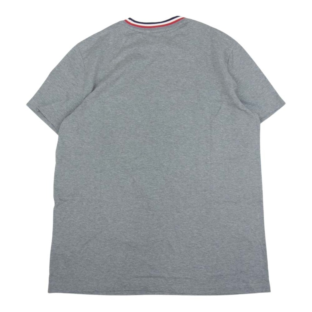 MONCLER モンクレール Ｔシャツ 18SS D20918028300 8390Y MAGLIA T-SHIRT Tricolor Rib トリコロールリブ Tシャツ グレー系【美品】