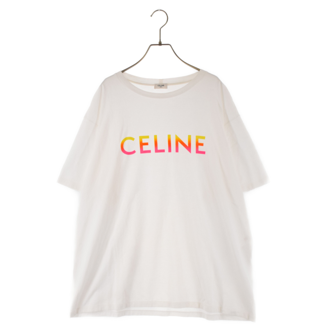 CELINE セリーヌ 22AW Gradation Logo Tee グラデーションロゴ 半袖Tシャツ ホワイト 2X10B671Q702センチ身幅