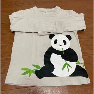 ムジルシリョウヒン(MUJI (無印良品))のパンダプリント 長袖Tシャツ　140  中古(Tシャツ/カットソー)