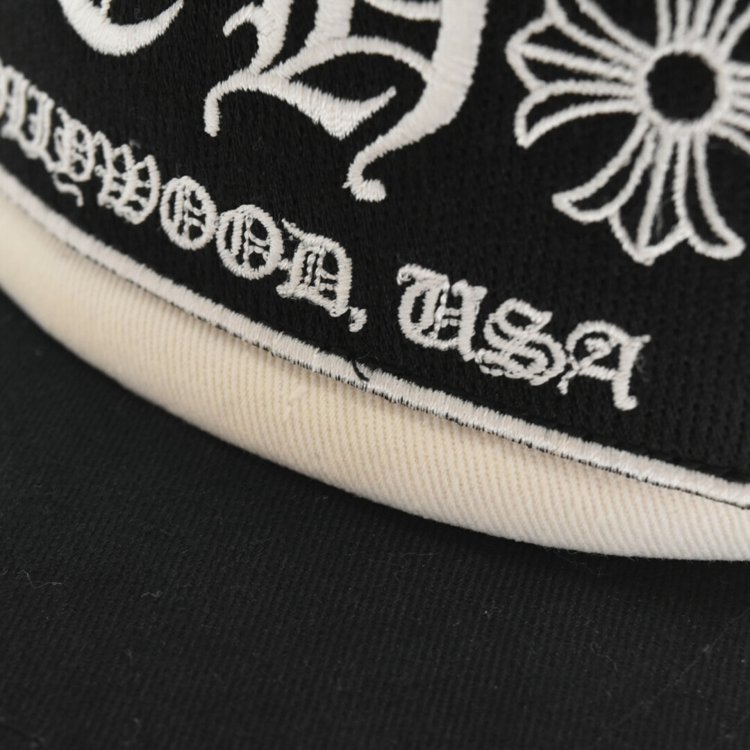 CHROME HEARTS クロムハーツ TRUCKER CAP CH刺繍トラッカーキャップ 帽子 メッシュ ブラック/ホワイト