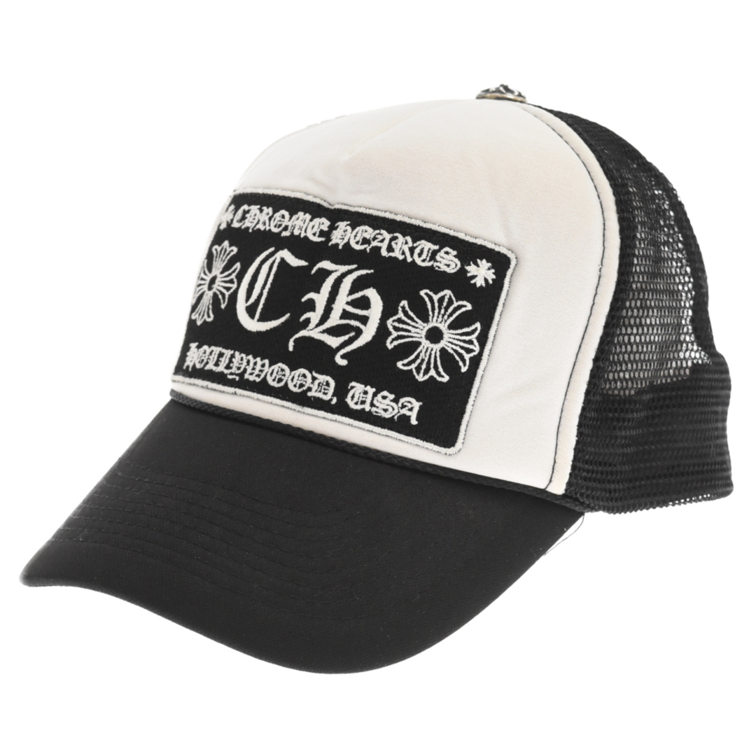 CHROME HEARTS クロムハーツ TRUCKER CAP/トラッカーキャップ CHパッチクロスボール付メッシュキャップ 帽子 ブラック/ホワイト