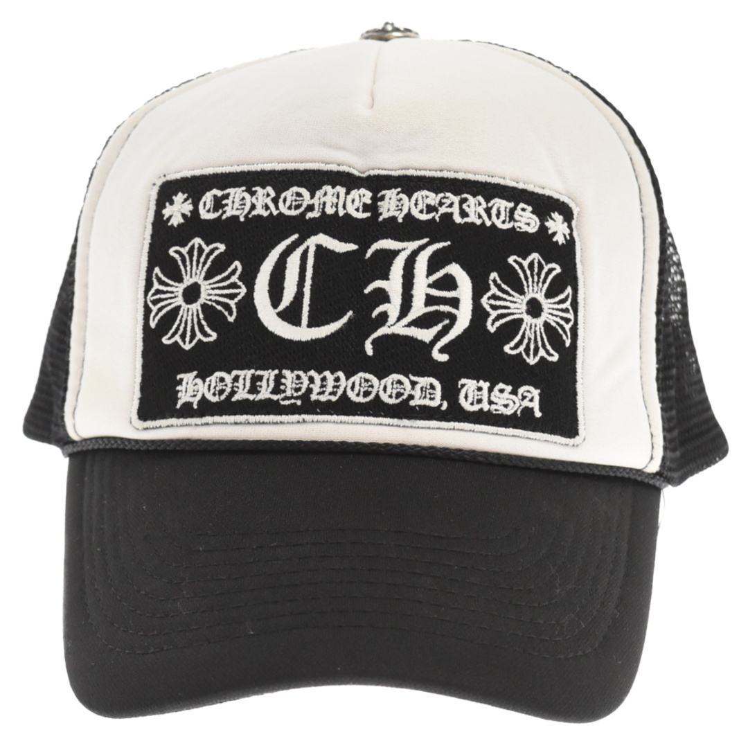 CHROME HEARTS クロムハーツ TRUCKER CAP/トラッカーキャップ CHパッチクロスボール付メッシュキャップ 帽子 ブラック/ホワイト