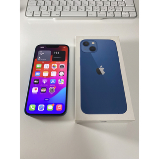 アイフォーン(iPhone)の美品 iPhone13 512GB au simフリー ブルー 中古(スマートフォン本体)