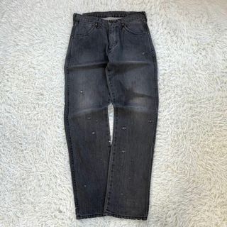 ラングラー(Wrangler)の【美品・コラボ別注】エヌハリウッド×ラングラー　ブラック デニムパンツ　ペイント(デニム/ジーンズ)