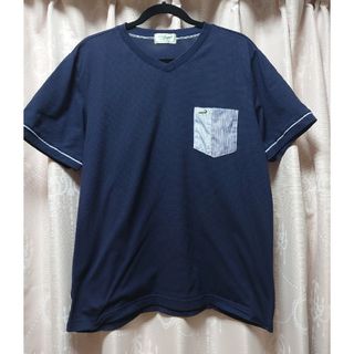 ラコステ ワッペン 長袖 Tシャツ M ネイビー LACOSTE ロゴ メンズ   【231017】