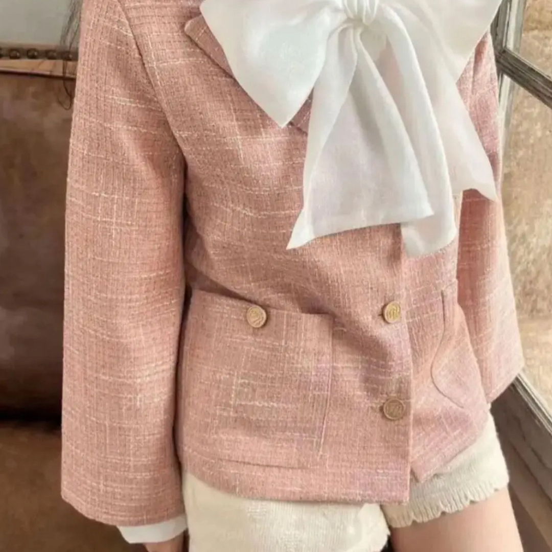 Treat ürself tweed pink jacket レディースのジャケット/アウター(テーラードジャケット)の商品写真