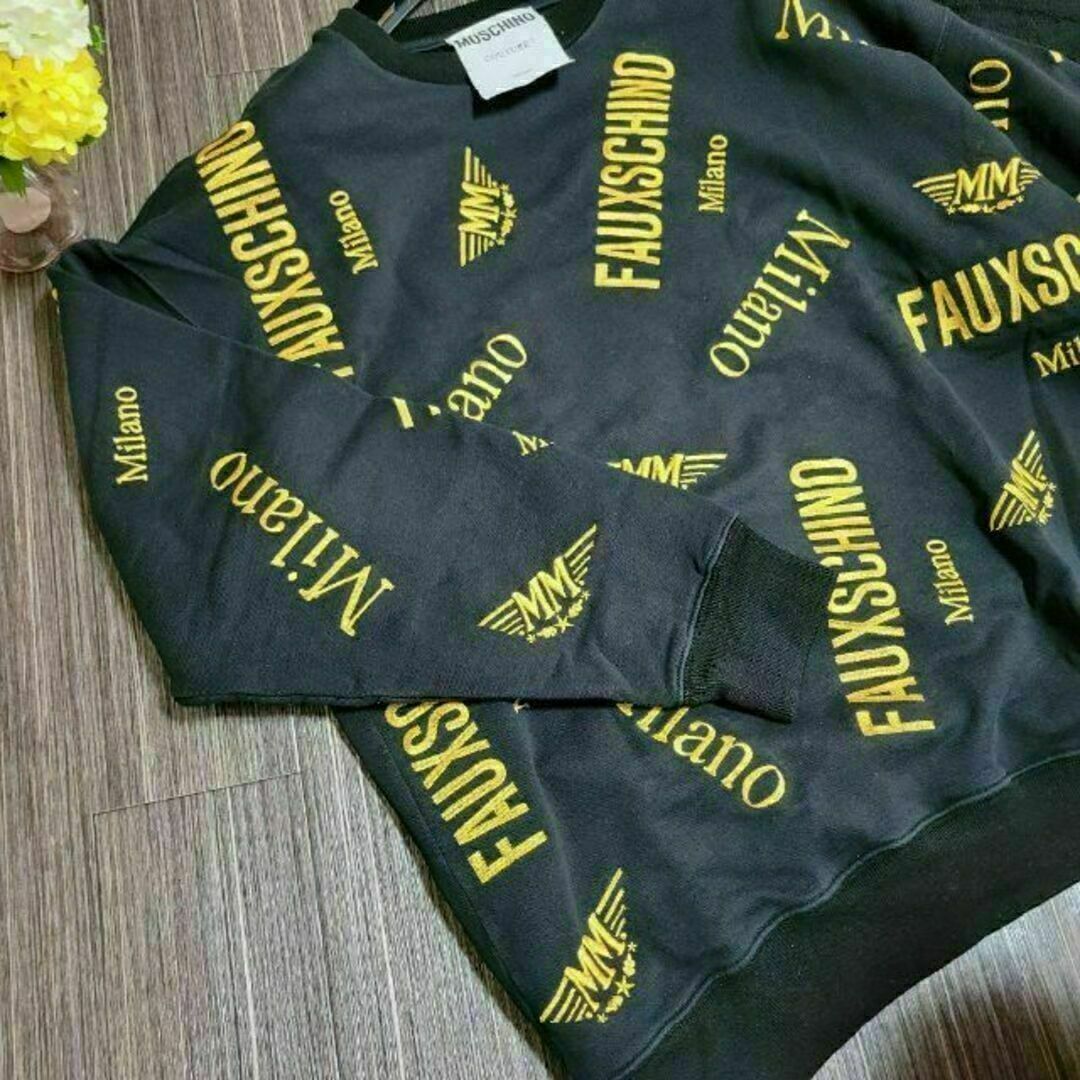 MOSCHINO - MOSCHINO かっこいい ロゴ 刺繍 トレーナー スウェット
