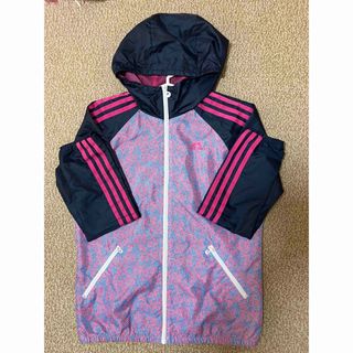 adidas ウインドブレーカー上下　サイズM　ソリッドグレー＆ピンク