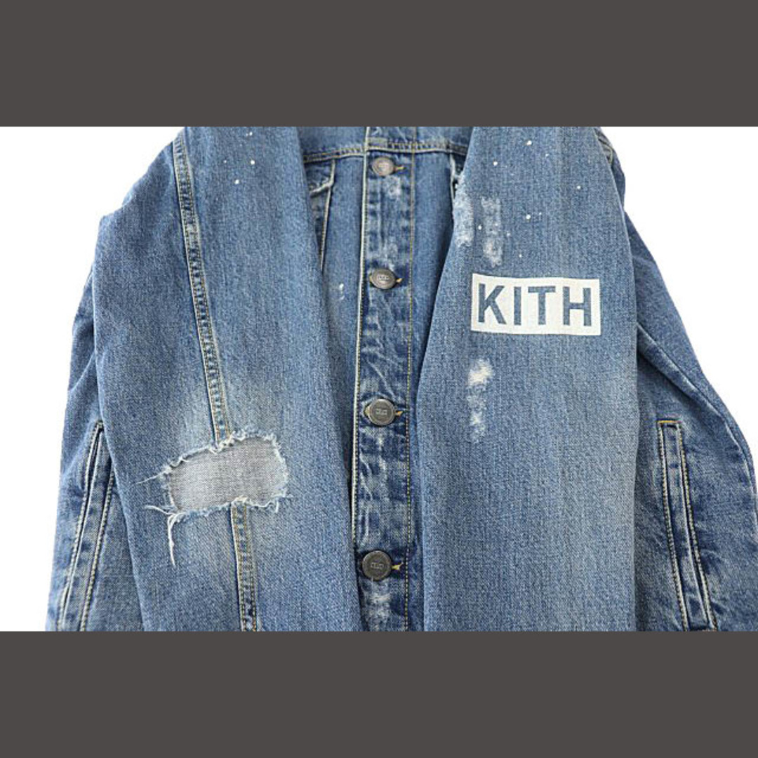 キスニューヨークシティ KITH 19SS 加工 ライト デニム ジャケット S53cm着丈