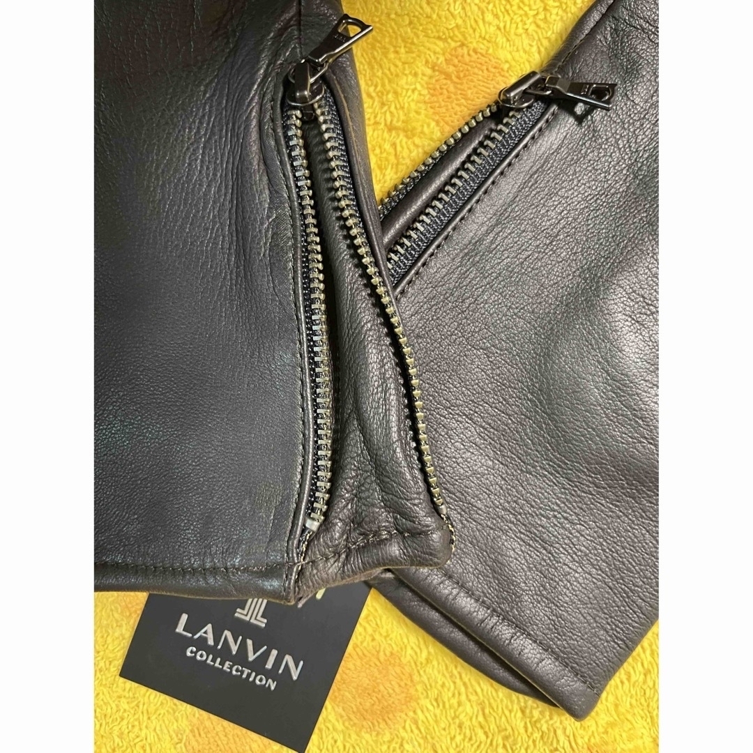 LANVIN(ランバン)のLANVIN ランバン　羊革手袋　焦茶色 メンズのファッション小物(手袋)の商品写真