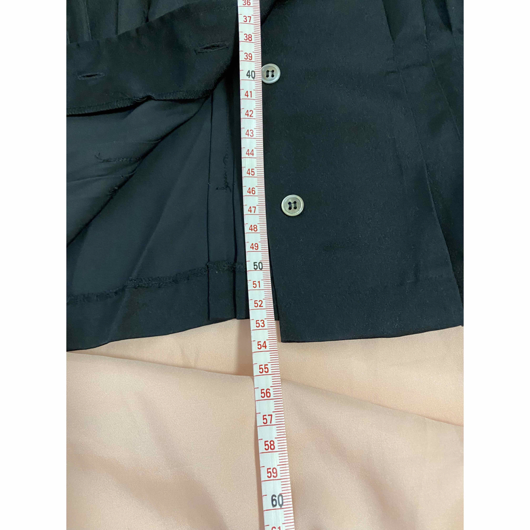 美品　ペプラム　ブラウス　ジャケット　黒　フォーマル　シルク風　ドレープ　M レディースのトップス(シャツ/ブラウス(長袖/七分))の商品写真