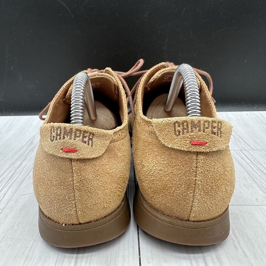 【CAMPER】カンペール 23 レースアップシューズ スエード 36 ベージュ