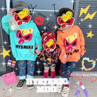 ヒステリックミニ(HYSTERIC MINI)の【せんよう🤍🩷❤️】フェイスキャップ🧢(帽子)