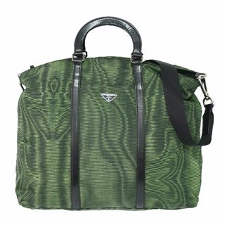 プラダ(PRADA)の本物 プラダ PRADA 2WAY ショルダーバッグ ハンドバッグ ポシェット ナイロン グリーン バッグ 中古(ショルダーバッグ)