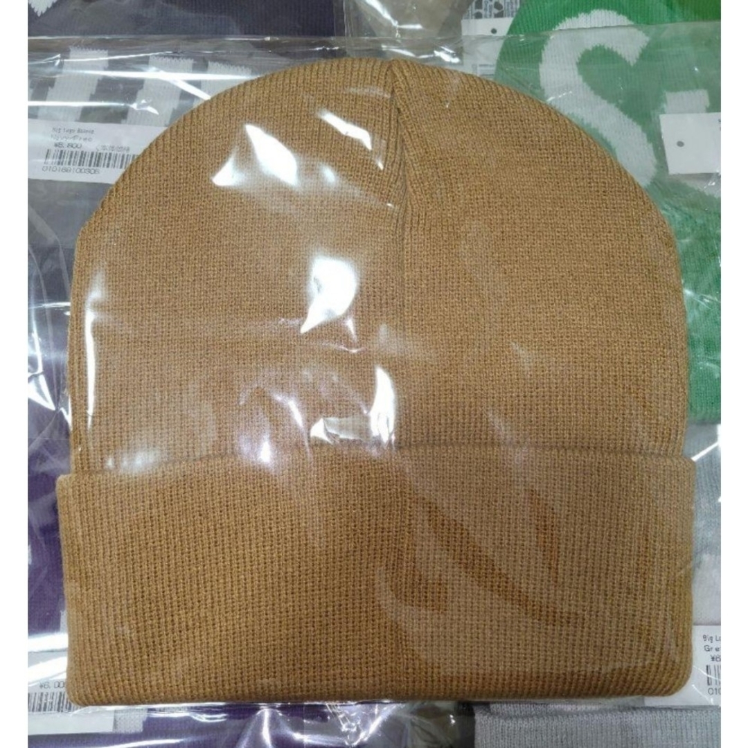 94　希少　 Peace Embroidered Beanie 　淡茶