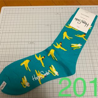 ハッピーソックス(Happy Socks)の新品未使用品 ハッピーソックス 靴下 バナナ 果物の皮(ソックス)