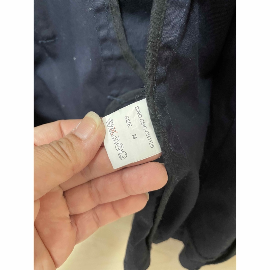 メンズ　ショート丈　トレンチコート　ネイビー　M メンズのジャケット/アウター(トレンチコート)の商品写真