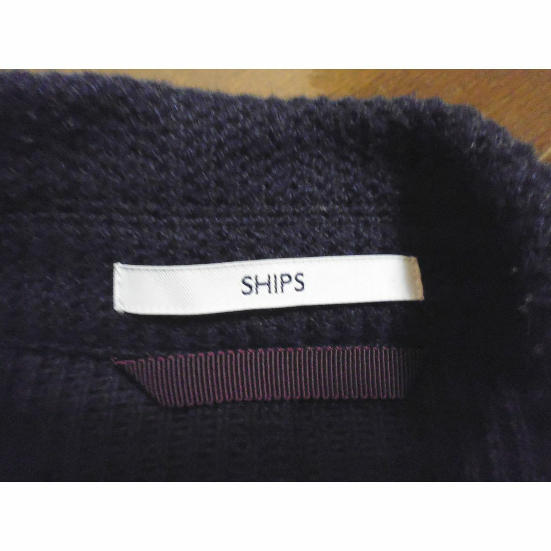 SHIPS(シップス)のシップス　テーラードジャケット　ニット織　紺　S メンズのジャケット/アウター(テーラードジャケット)の商品写真