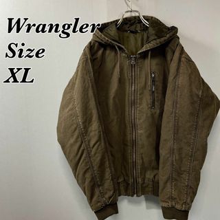 ラングラー(Wrangler)のラングラー　ダックジャケット　ミドル丈　茶色アースカラー　オーバーサイズＸＬ古着(ブルゾン)