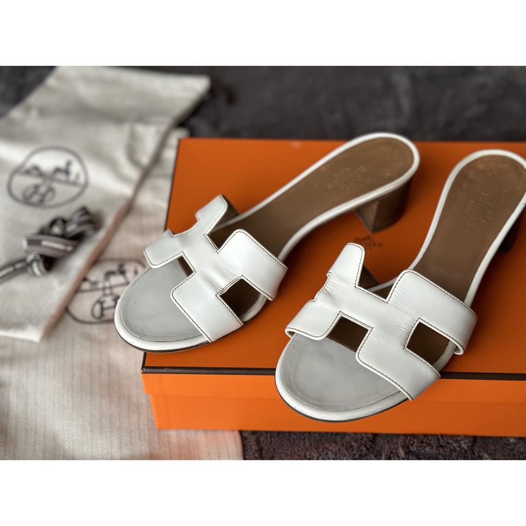 Hermes - HERMES エルメス オアジス ホワイト 37サイズの通販 by