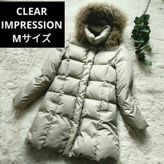 クリアインプレッション(CLEAR IMPRESSION)のクリアインプレッション　ダウンコート　Мサイズ　美品　ラクーンファー(ダウンジャケット)