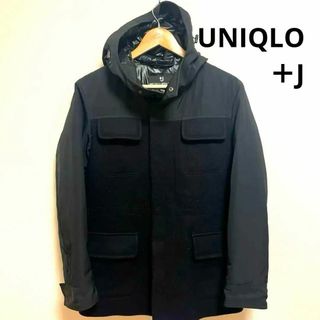 ユニクロ(UNIQLO)のUNIQLO ユニクロ × ジルサンダー ＋J ウールダウンジャケット 黒M(ダウンジャケット)