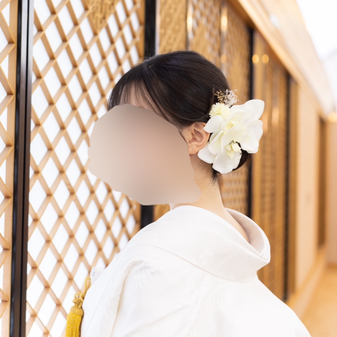 【美品】胡蝶蘭の髪飾り     結婚式 成人式 卒業式 振袖 和装 袴 ハンドメイドのアクセサリー(ヘアアクセサリー)の商品写真