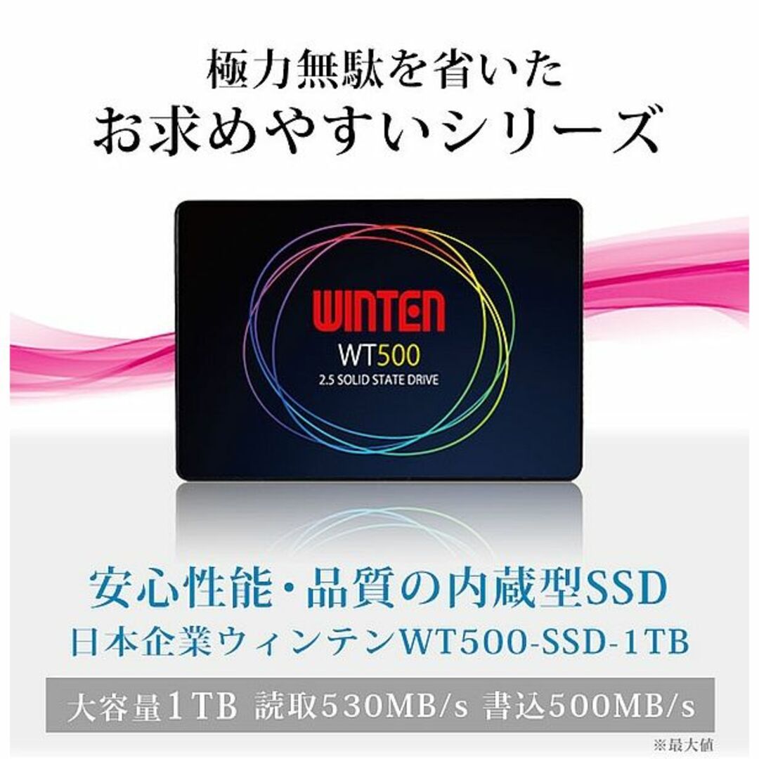 【SSD 1TB 2個セット】WINTEN WT500 WT500-SSD-1TPCパーツ