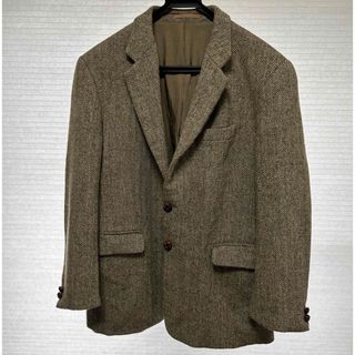 ハリスツイード(Harris Tweed)のハリスツイード ヘリンボーンジャケット くるみボタン HARRISTWEED(テーラードジャケット)