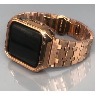 Rr★アップルウォッチバンド ステンレス カバー　Apple Watch ケース(金属ベルト)