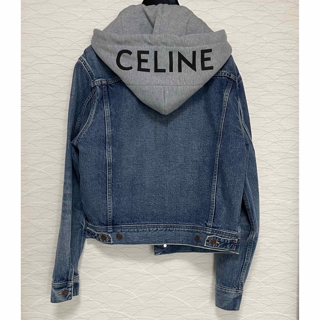 CELINE セリーヌ 22AW フードロゴプリント デニムジャケットMM6