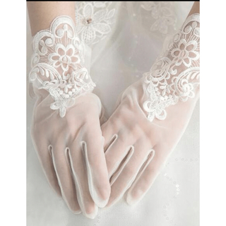 ウエディンググローブ　手袋　グローブ　結婚式　花嫁(手袋)