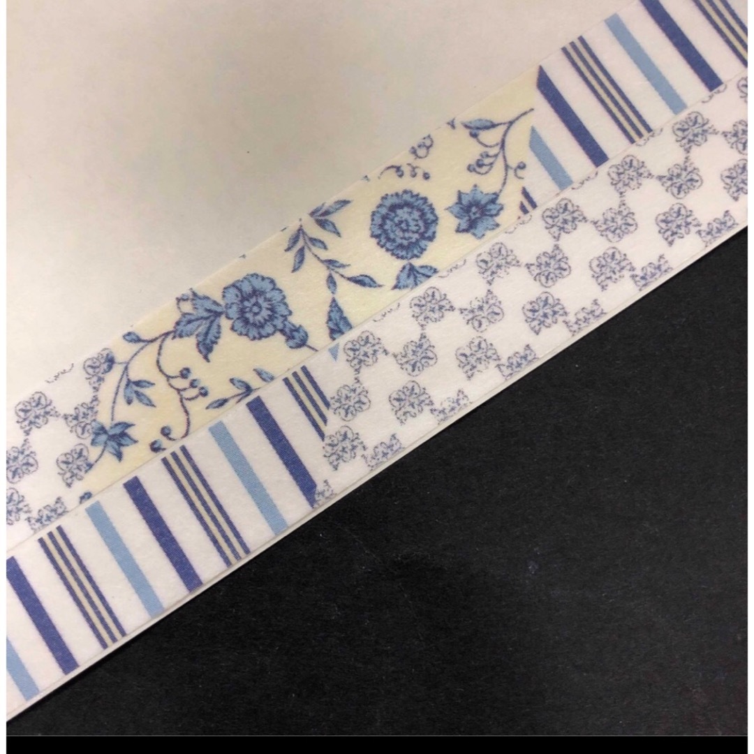 mt(エムティー)のmt マスキングテープ　flower dark blue フラワー　ダークブルー インテリア/住まい/日用品の文房具(テープ/マスキングテープ)の商品写真
