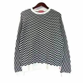 シュプリーム Supreme ■ 20SS 【 Back Logo Sweater Checkerboard 】 バック ロゴ スウェット ニット セーター　w16181
