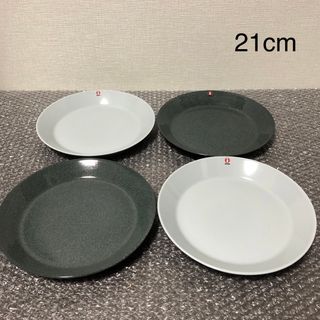 イッタラ(iittala)のイッタラ ティーマ ドッテドグレー　パールグレー　プレート21cm 4枚(食器)