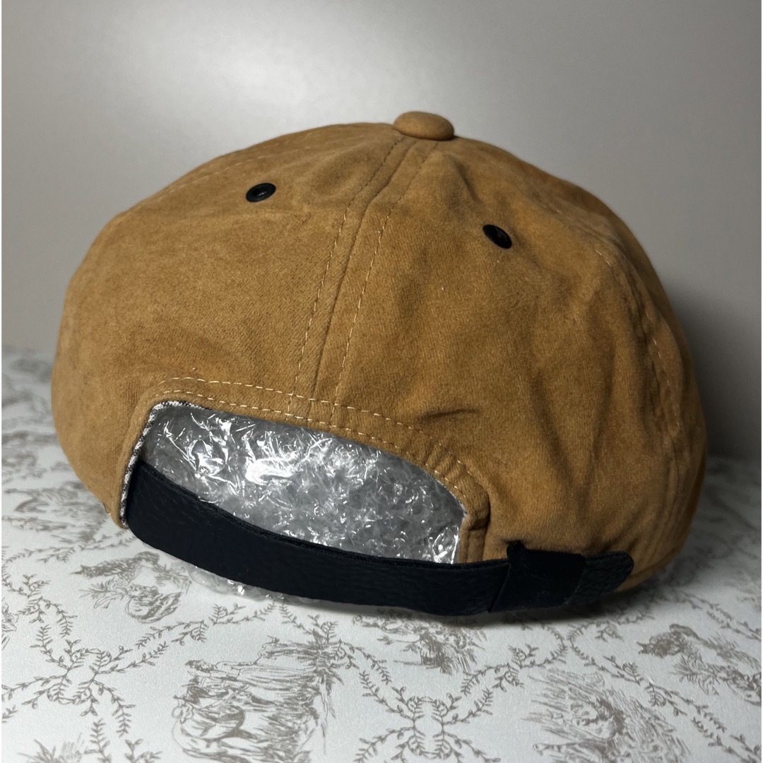 コーデュロイ キャップ 秋冬 帽子 ブラウン キャラメル レディースの帽子(キャップ)の商品写真