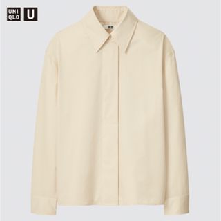 ユニクロ(UNIQLO)のコットンサテンシャツジャケット(シャツ/ブラウス(長袖/七分))