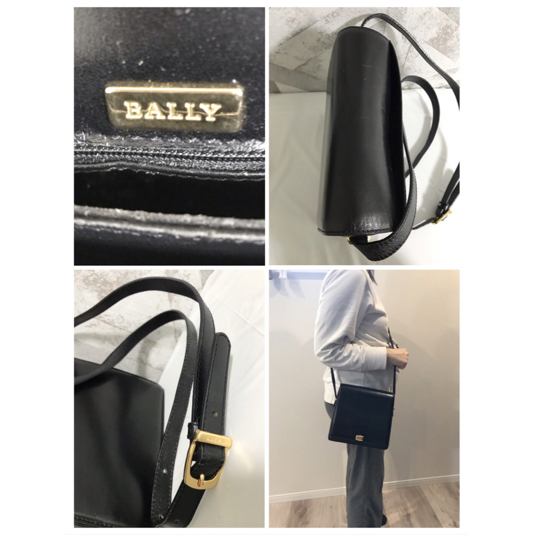 Bally(バリー)の【良品】BALLY バリー レザー ショルダーバッグ 斜め掛け 肩掛け ブラック レディースのバッグ(ショルダーバッグ)の商品写真