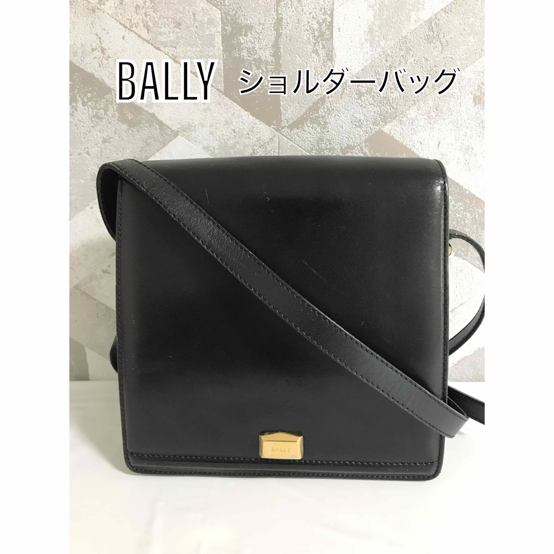 Bally(バリー)の【良品】BALLY バリー レザー ショルダーバッグ 斜め掛け 肩掛け ブラック レディースのバッグ(ショルダーバッグ)の商品写真