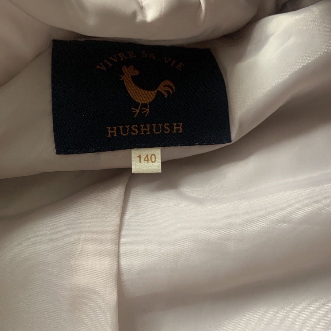 HusHush(ハッシュアッシュ)の中綿コート140 キッズ/ベビー/マタニティのキッズ服女の子用(90cm~)(コート)の商品写真