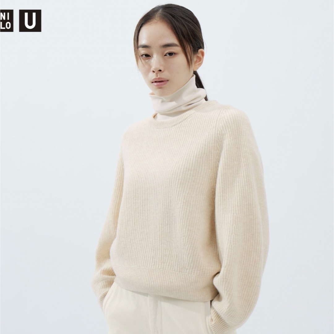 UNIQLO(ユニクロ)のUNIQLO プレミアムラムボリュームスリーブセーター(長袖) レディースのトップス(ニット/セーター)の商品写真